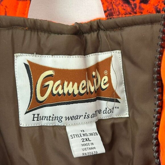 Gamehide Men's 2XL Hunter Hide Orange Taked North Camo Hunting Overalls - Picture 3 of 16